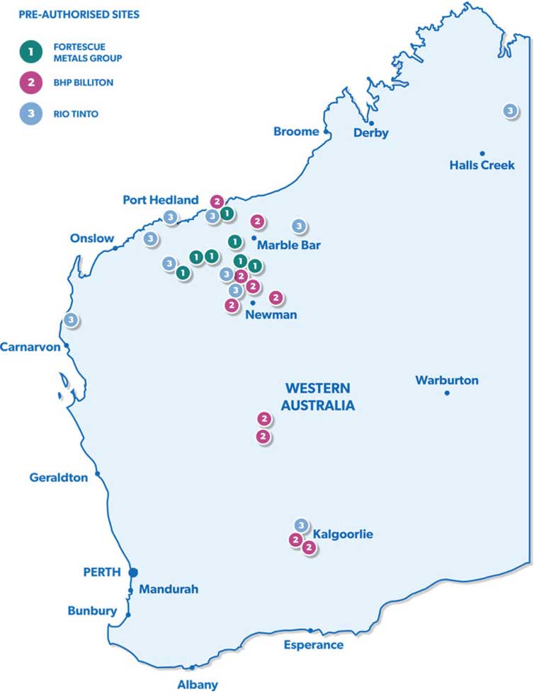 Map of Western Australia